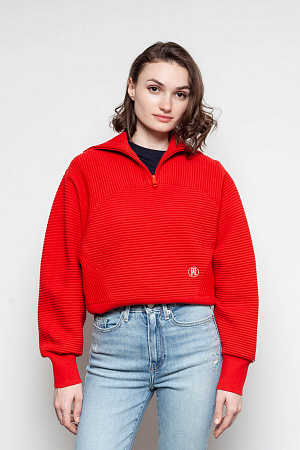 Свитер женский TOMMY HILFIGER OTTOMAN 1/2 ZIP SWEATER WW0WW41466 