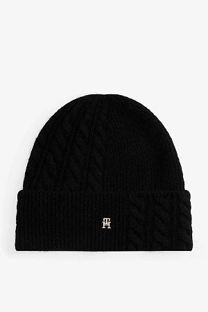 Шапка женская TOMMY HILFIGER TH ELEVATED CHIC FLUFFY BEANIE AW0AW17784 