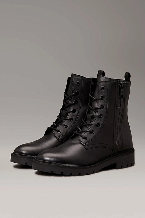 Женские ботинки CALVIN KLEIN COMBAT MID LACEUP BOOT ZIP WN YW0YW01035 