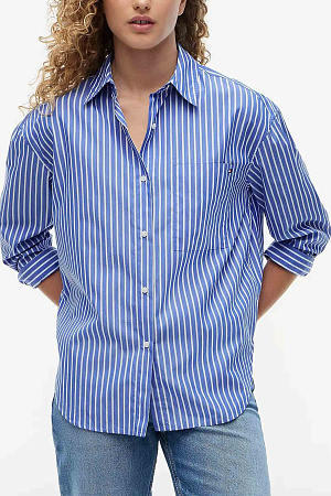 Рубашка женская TOMMY HILFIGER MODERN POPLIN BLUE STR SHIRT LS WW0WW51120 