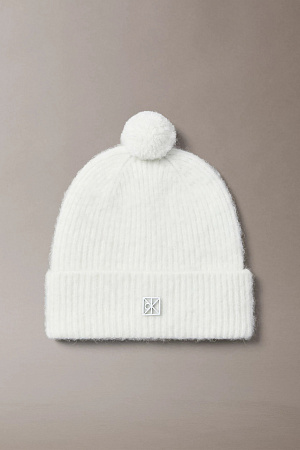 Шапка CALVIN KLEIN EMBLEM BRUSHED POMPOM BEANIE LV04D8067G 