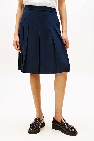 Юбка женская TOMMY HILFIGER TWILL PLEATED KNEE SKIRT WW0WW46796 