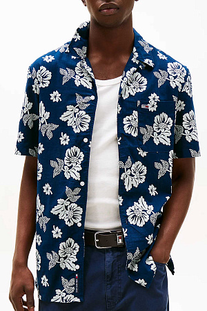 Рубашка мужская TOMMY JEANS TJM REG SLUB AOP SS DM0DM21351 