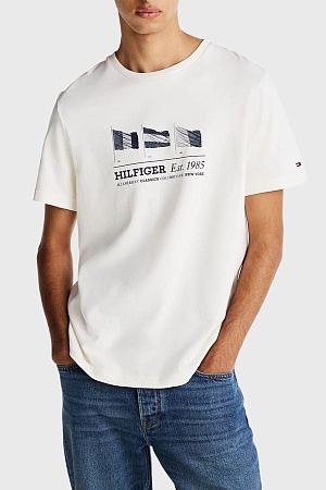 Футболка мужская TOMMY HILFIGER HILFIGER FLAGS TEE MW0MW37439 