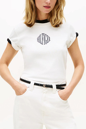 Футболка женская TOMMY HILFIGER VARSITY C-NK REG SS TEE WW0WW47880 