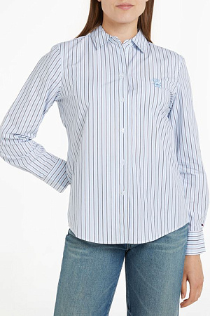 Рубашка женская TOMMY HILFIGER IVY STRIPE CONTRAST REG SHIRT WW0WW42274 