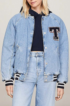 Куртка женская TOMMY JEANS LETTERMAN DENIM JACKET CH7011 DW0DW18202 