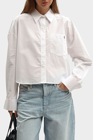 Рубашка женская CALVIN KLEIN COTTON POPLIN CROPPED SHIRT LV047F104G 