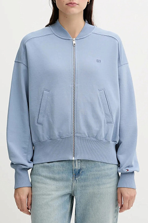 Толстовка женская TOMMY HILFIGER TONAL FLAG TERRY ZIP-UP BOMBER WW0WW45753 