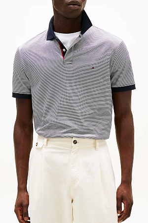 Футболка поло мужская TOMMY HILFIGER STRIPED INTERLOCK RE MW0MW38462 