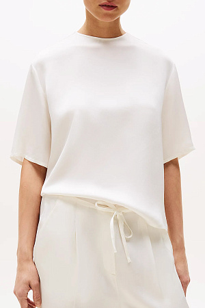 Блуза женская TOMMY HILFIGER SATEEN C-NECK RELAXED T-SHIRT WW0WW45900 