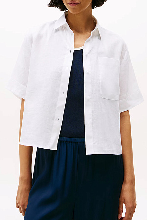 Рубашка женская TOMMY HILFIGER ESS LINEN RELAXED S/S SHIRT WW0WW44720 