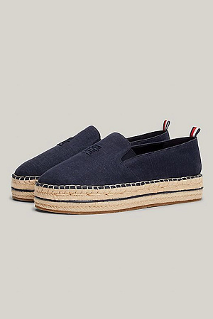 Женские эспадрильи TOMMY HILFIGER TH EMBROIDERED CANVAS FLATFORM FW0FW07696 