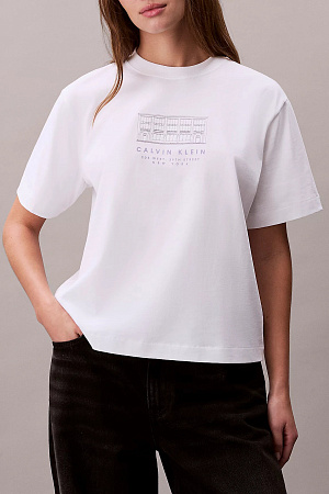 Футболка женская CALVIN KLEIN SS SEASONAL GRAPHIC BOXY TEE LV047F806G 