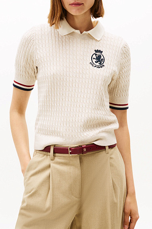 Джемпер женский TOMMY HILFIGER CO CABLE FINE GG S/S WW0WW47299 