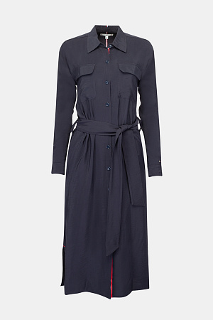 Платье женское TOMMY HILFIGER VIS TWILL MIDI SHIRT DRESS LS WW0WW30342 