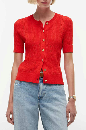Кардиган женский TOMMY HILFIGER SUMMER CABLE C NK CARDI S/S WW0WW50070 