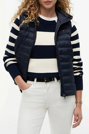 Жилет женский TOMMY HILFIGER LW PADDED GLOBAL STRIPE VEST WW0WW42051 